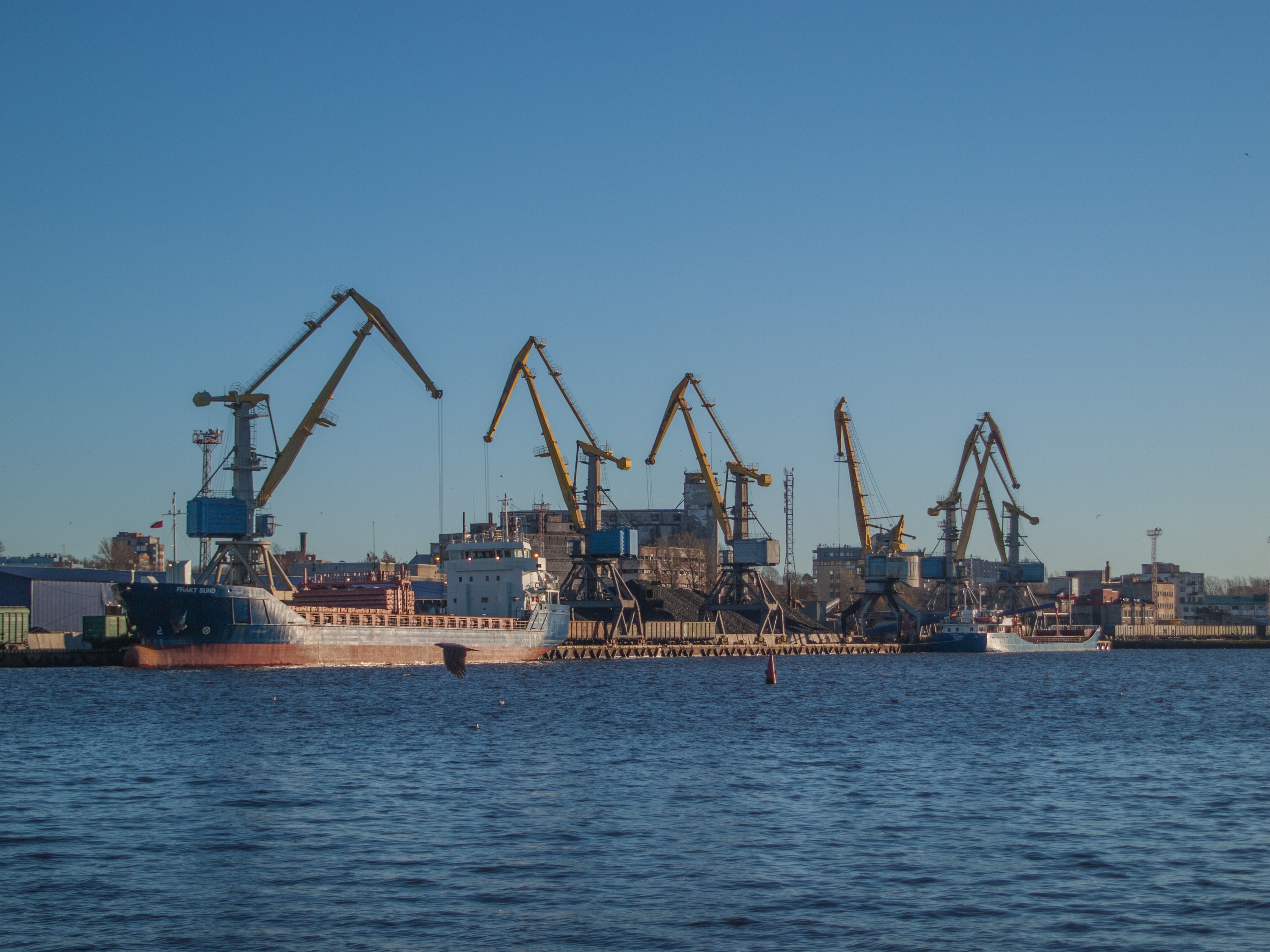 Cargo vessel at sea